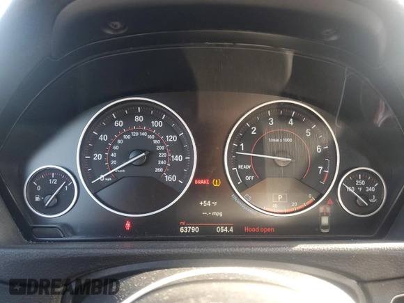 2016 BMW 3 Series 328i with VIN WBA8E9G50GNT45632, listed as a Copart auction lot 53670555 with 63,790 mi miles and Salvage Title. Bid and sale history available at carsss.com. Image 9.