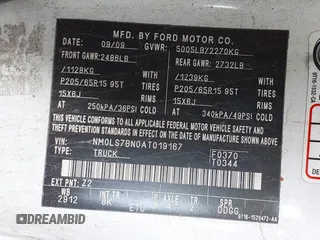 2010 Ford Transit Connect XLT с VIN NM0LS7BN0AT019167, выставлен на аукционе IAAI как лот 41453067 с пробегом 435 923 миль миль и . История ставок и продаж доступна на DreamBid. Изображение 9.