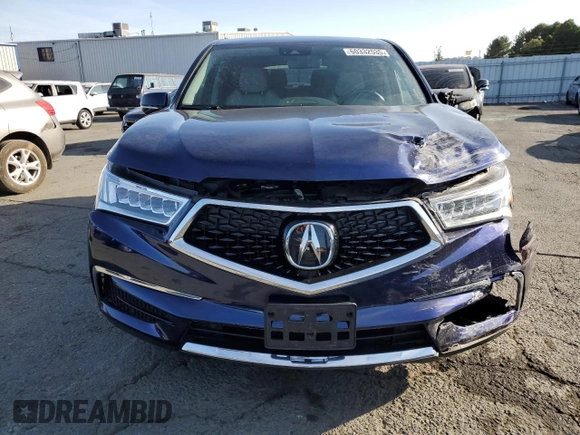 2018 Acura MDX Technology with VIN 5J8YD4H50JL007076, listed as a Copart auction lot 60332535 with 37,540 mi miles and Salvage title. Bid and sale history available at DreamBid. Image 5.