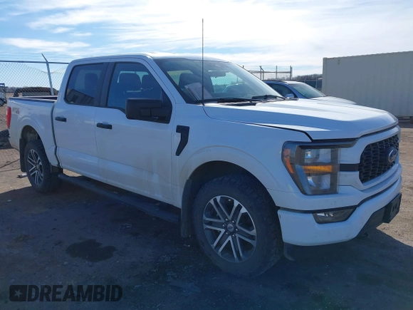 2023 Ford F-150 XL with VIN 1FTFW1E5XPKE92229, listed as a IAAI auction lot 41686774 with 58,008 mi miles. Bid and sale history available at carsss.com. Image 1.