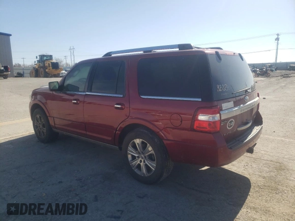 2015 Ford Expedition Platinum with VIN 1FMJU1LT7FEF17789, listed as a Copart auction lot 38524543 with Not provided miles and Salvage title. Bid and sale history available at DreamBid. Image 2.