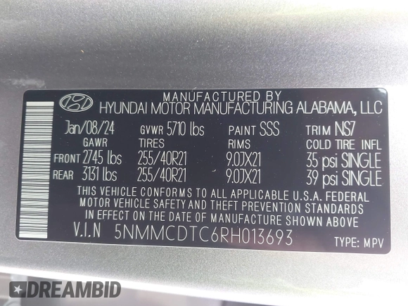 2024 Genesis GV70 Sport z VIN 5NMMCDTC6RH013693, wystawiony jako IAAI lot #42316363 z przebiegiem 4 824 mil mil oraz . Historia ofert i sprzedaży dostępna na DreamBid. Obrazek 9.
