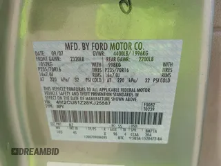 2008 Mercury Mariner с VIN 4M2CU81Z28KJ25587, выставлен на аукционе IAAI как лот 42254205 с пробегом 224 119 миль миль и . История ставок и продаж доступна на DreamBid. Изображение 9.
