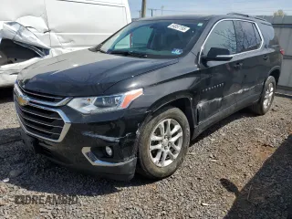 2019 Chevrolet Traverse LT Cloth z VIN 1GNEVGKW9KJ315157, wystawiony jako Copart lot #54057195 z przebiegiem 92 710 mil mil oraz Szkoda całkowita • Salvage title. Historia ofert i sprzedaży dostępna na DreamBid. Obrazek 1.