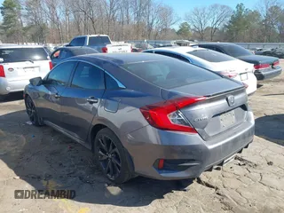 2020 Honda Civic Sedan Sport with VIN 19XFC2F81LE011756, listed as a IAAI auction lot 41667156 with 79,527 mi miles. Bid and sale history available at carsss.com. Image 3.