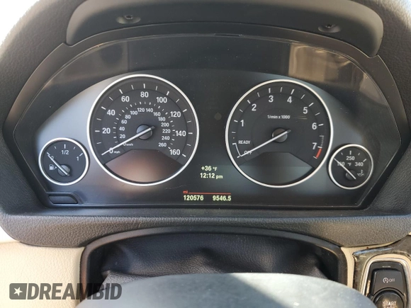 2014 BMW 3 Series 320i xDrive with VIN WBA3C3G52ENR25118, listed as a Copart auction lot 43153675 with 120,576 mi miles and Salvage title. Bid and sale history available at DreamBid. Image 9.