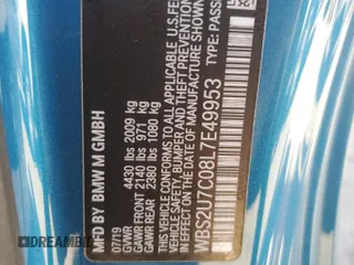 2020 BMW M2 Competition z VIN WBS2U7C08L7E49953, wystawiony jako Copart lot #76200814 z przebiegiem 13 888 mil mil oraz Nie do naprawy • Non repairable. Historia ofert i sprzedaży dostępna na DreamBid. Obrazek 13.