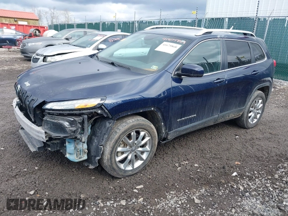 2016 Jeep Cherokee Limited with VIN 1C4PJMDB2GW181432, listed as a IAAI auction lot 41675868 with 106,979 mi miles. Bid and sale history available at carsss.com. Image 2.