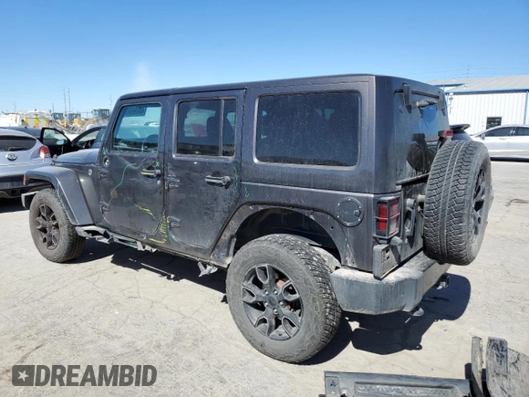 2017 Jeep Wrangler Unlimited Sahara with VIN 1C4BJWEGXHL687691, listed as a Copart auction lot 46696505 with 99,443 mi miles and Salvage Title. Bid and sale history available at carsss.com. Image 2.