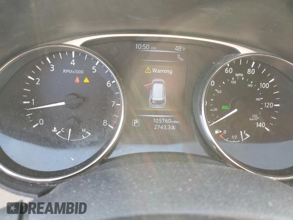 2016 Nissan Rogue SV with VIN 5N1AT2MV8GC881869, listed as a Copart auction lot 50707545 with 105,760 mi miles and Salvage Title. Bid and sale history available at carsss.com. Image 9.