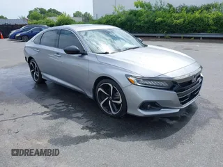 2021 Honda Accord Sport with VIN 1HGCV2F30MA025302, listed as a IAAI auction lot 42315840 with 88,798 mi miles and . Bid and sale history available at DreamBid. Image 1.