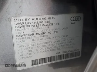 2016 Audi allroad Premium with VIN WA1TFAFL9GA005523, listed as a Copart auction lot 86505384 with 96,740 mi miles and Salvage Title. Bid and sale history available at carsss.com. Image 14.