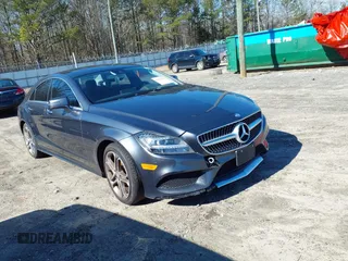 2015 Mercedes-Benz CLS-Class CLS 400 with VIN WDDLJ6HB7FA154135, listed as a IAAI auction lot 41634319 with 158,716 mi miles. Bid and sale history available at carsss.com. Image 1.