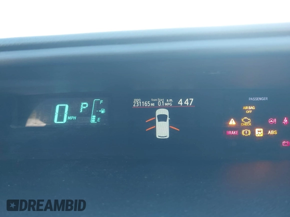 2012 Toyota Prius One with VIN JTDKDTB32C1016141, listed as a IAAI auction lot 41777932 with 231,165 mi miles and . Bid and sale history available at DreamBid. Image 15.
