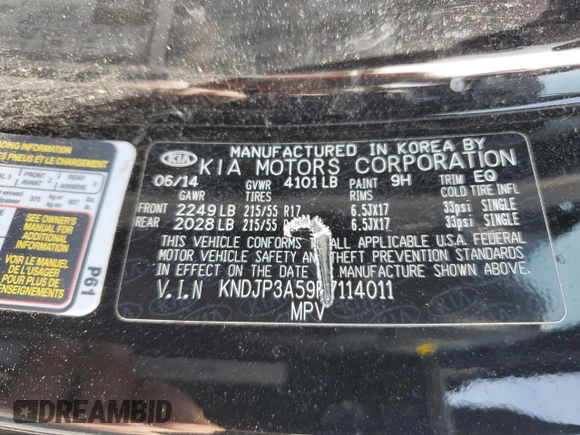 2015 Kia Soul + with VIN KNDJP3A59F7114011, listed as a Copart auction lot 55461055 with 86,413 mi miles and Salvage Title. Bid and sale history available at DreamBid. Image 13.