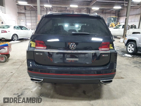 2021 Volkswagen Atlas SE with VIN 1V2HR2CA1MC538427, listed as a Copart auction lot 45491485 with 65,573 mi miles and Salvage title. Bid and sale history available at DreamBid. Image 6.