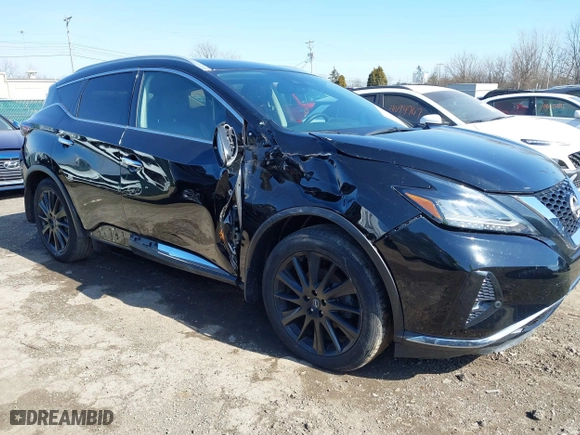 2023 Nissan Murano SL with VIN 5N1AZ2CS9PC104672, listed as a IAAI auction lot 41697937 with 135,285 mi miles. Bid and sale history available at carsss.com. Image 6.