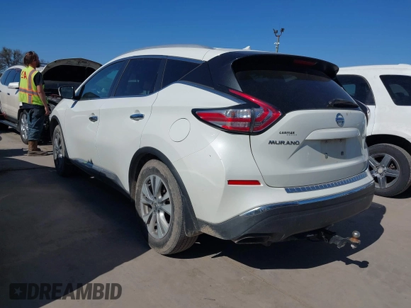 2016 Nissan Murano SL z VIN 5N1AZ2MH9GN108034, wystawiony jako IAAI lot #41712053 z przebiegiem 98 502 mil mil oraz . Historia ofert i sprzedaży dostępna na DreamBid. Obrazek 3.