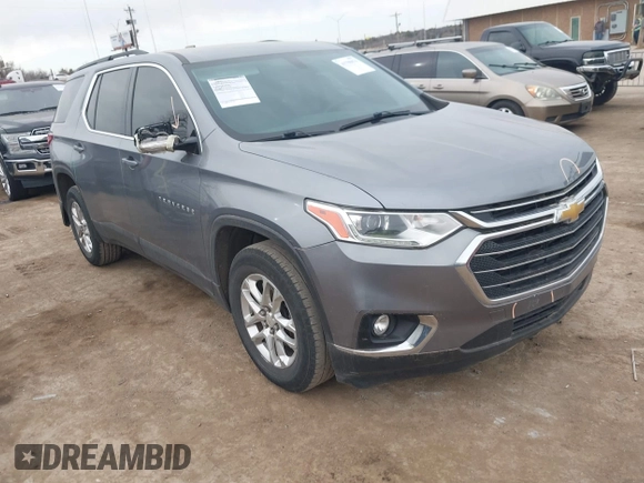 2019 Chevrolet Traverse LT Cloth with VIN 1GNERGKW1KJ245786, listed as a IAAI auction lot 41790476 with 93,445 mi miles and . Bid and sale history available at DreamBid. Image 1.