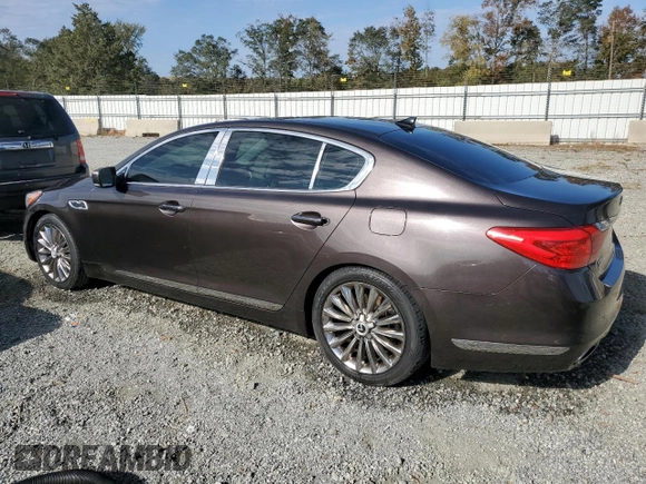 2015 Kia K900 Luxury with VIN KNALW4D48F6022332, listed as a Copart auction lot 75312254 with 167,589 mi miles and Salvage Title. Bid and sale history available at carsss.com. Image 2.