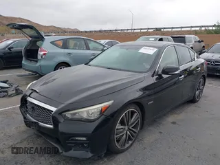 2014 Infiniti Q50 Hybrid Sport with VIN JN1AV7AP7EM691279, listed as a IAAI auction lot 41547805 with 127,325 mi miles and . Bid and sale history available at DreamBid. Image 17.