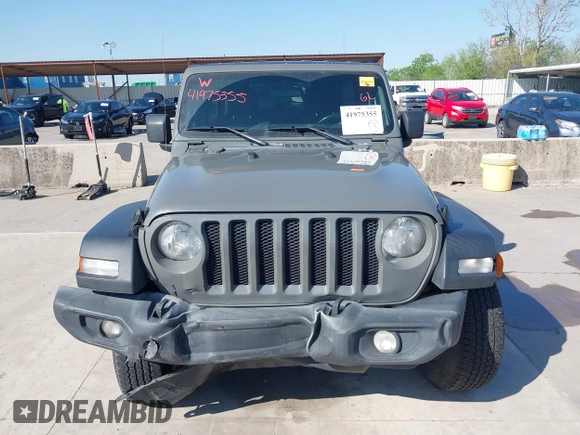 2020 Jeep Wrangler Unlimited Sport S with VIN 1C4HJXDN9LW223055, listed as a IAAI auction lot 41975355 with 61,349 mi miles and . Bid and sale history available at DreamBid. Image 13.