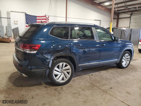 2021 Volkswagen Atlas 2.0T SEL with VIN 1V2BP2CAXMC588304, listed as a Copart auction lot 53980394 with 41,743 mi miles. Bid and sale history available at carsss.com. Image 3.