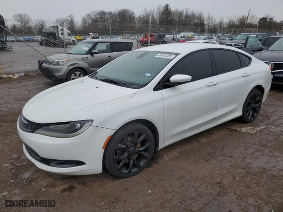 2015 Chrysler 200 S with VIN 1C3CCCBG8FN665275, listed as a Copart auction lot 46644305 with 153,144 mi miles and Clean Title. Bid and sale history available at carsss.com. Image 1.
