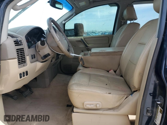 2008 Nissan Titan XE with VIN 1N6BA07D78N351644, listed as a Copart auction lot 46622105 with 130,770 mi miles and Salvage Title. Bid and sale history available at carsss.com. Image 7.