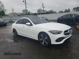 2025 Mercedes-Benz C 300 with VIN W1KAF4HB4SR240981, listed as a Copart auction lot 57949665 with 1,179 mi miles and Salvage title. Bid and sale history available at DreamBid. Image 4.