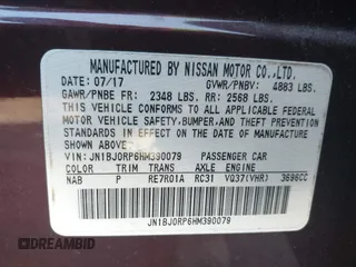 2017 Infiniti QX50 with VIN JN1BJ0RP6HM390079, listed as a IAAI auction lot 41413540 with 75,727 mi miles. Bid and sale history available at carsss.com. Image 9.