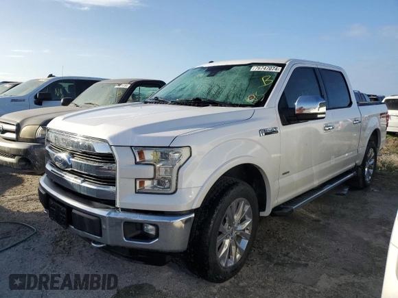 2016 Ford F-150 XLT with VIN 1FTEW1EG0GKF01758, listed as a Copart auction lot 76747074 with Not provided miles and Salvage title. Bid and sale history available at DreamBid. Image 1.