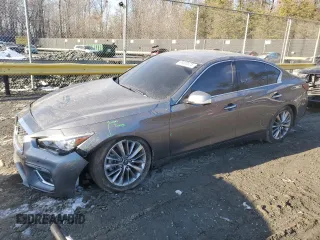 2022 Infiniti Q50 Luxe z VIN JN1EV7BRXNM340576, wystawiony jako Copart lot #89300875 z przebiegiem 28 289 mil mil oraz Szkoda całkowita • Salvage title. Historia ofert i sprzedaży dostępna na DreamBid. Obrazek 1.