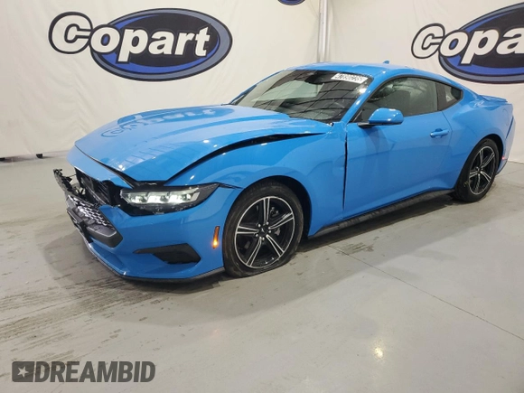 2024 Ford Mustang EcoBoost with VIN 1FA6P8TH4R5130178, listed as a Copart auction lot 47890225 with 20,281 mi miles and Salvage Title. Bid and sale history available at carsss.com. Image 1.