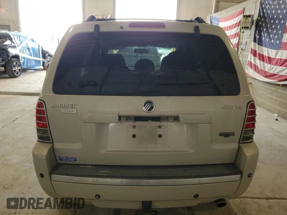 2007 Mercury Mariner Premier with VIN 4M2CU97107KJ05778, listed as a Copart auction lot 60433475 with 218,344 mi miles and Salvage title. Bid and sale history available at DreamBid. Image 6.