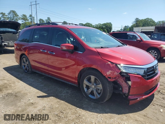 2022 Honda Odyssey EX with VIN 5FNRL6H50NB011140, listed as a Copart auction lot 56473855 with 30,976 mi miles and Salvage Title. Bid and sale history available at DreamBid. Image 4.