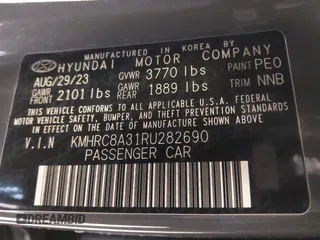 2024 Hyundai Venue Limited with VIN KMHRC8A31RU282690, listed as a IAAI auction lot 41591529 with 20,870 mi miles and . Bid and sale history available at DreamBid. Image 9.