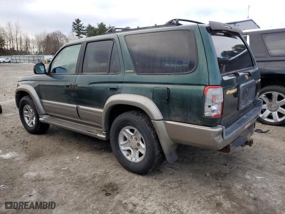 2000 Toyota 4Runner Limited with VIN JT3HN87R4Y9034736, listed as a Copart auction lot 43736745 with 166,298 mi miles and Clean Title. Bid and sale history available at carsss.com. Image 2.