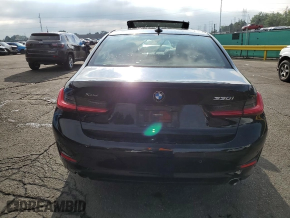 2020 BMW 3 Series 330i xDrive with VIN 3MW5R7J07L8B35275, listed as a Copart auction lot 59894105 with 28,310 mi miles and Salvage title. Bid and sale history available at DreamBid. Image 6.