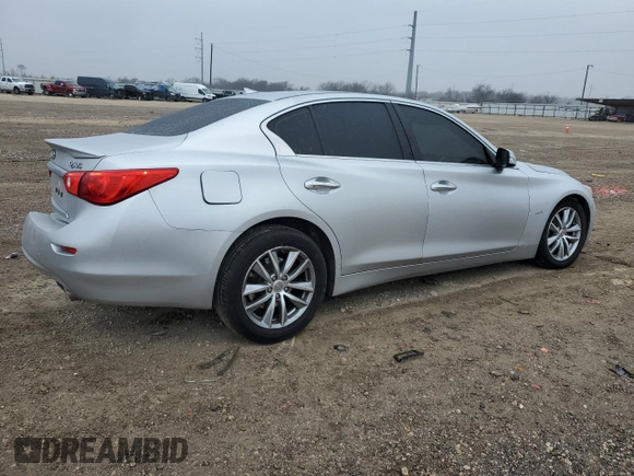 2016 Infiniti Q50 Premium with VIN JN1CV7AR8GM253769, listed as a Copart auction lot 45997325 with 57,800 mi miles and Salvage Title. Bid and sale history available at DreamBid. Image 3.