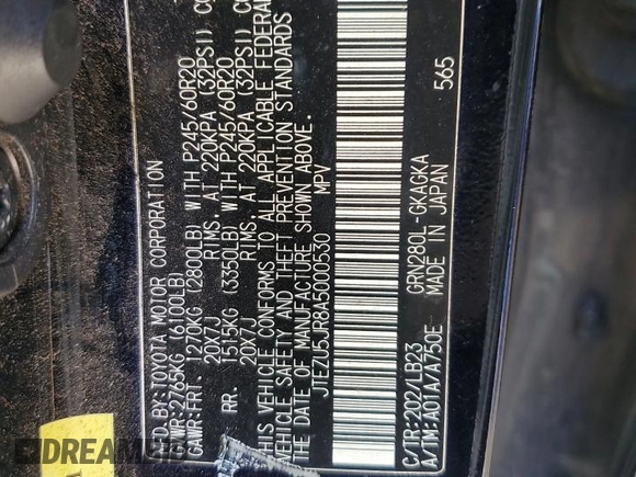 2010 Toyota 4Runner SR5 z VIN JTEZU5JR8A5000530, wystawiony jako Copart lot #55772475 z przebiegiem Nie podano mil oraz Szkoda całkowita • Salvage title. Historia ofert i sprzedaży dostępna na DreamBid. Obrazek 12.