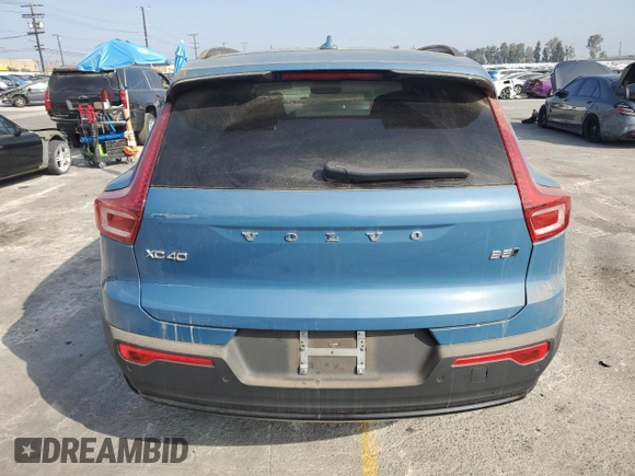 2024 Volvo XC40 Plus Dark Theme with VIN YV4L12UL9R2257599, listed as a Copart auction lot 41537295 with 10,323 mi miles and Salvage title. Bid and sale history available at DreamBid. Image 6.