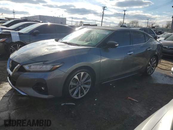 2020 Nissan Maxima Platinum with VIN 1N4AA6FVXLC380674, listed as a Copart auction lot 36860834 with 47,516 mi miles and Clean Title. Bid and sale history available at DreamBid. Image 1.