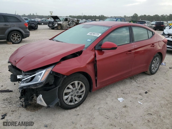 2019 Hyundai Elantra SE with VIN KMHD74LFXKU888767, listed as a Copart auction lot 48299725 with 69,182 mi miles and Salvage Title. Bid and sale history available at carsss.com. Image 1.