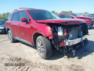 2023 Nissan Pathfinder SL z VIN 5N1DR3CC8PC251318, wystawiony jako IAAI lot #42231262 z przebiegiem 22 039 mil mil oraz . Historia ofert i sprzedaży dostępna na DreamBid. Obrazek 1.