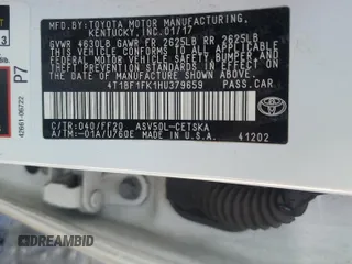 2017 Toyota Camry XLE with VIN 4T1BF1FK1HU379659, listed as a Copart auction lot 76714104 with 144,472 mi miles and Clean Title. Bid and sale history available at DreamBid. Image 13.
