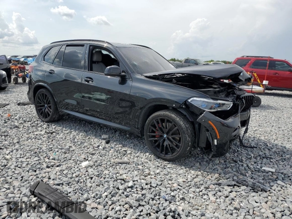 2023 BMW X5 xDrive40i with VIN 5UXCR6C07P9R18608, listed as a Copart auction lot 55911595 with Not provided miles and Salvage title. Bid and sale history available at DreamBid. Image 4.
