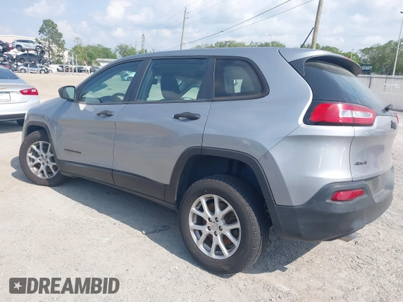 2015 Jeep Cherokee Sport with VIN 1C4PJMAB5FW533972, listed as a IAAI auction lot 41865291 with 106,063 mi miles. Bid and sale history available at carsss.com. Image 3.