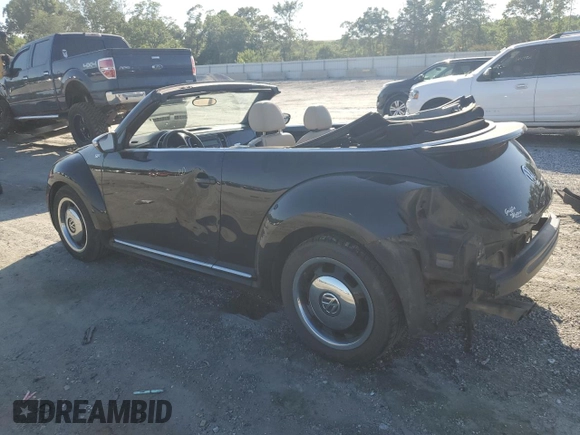 2013 Volkswagen Beetle 50s Edition with VIN 3VW5P7AT8DM801715, listed as a Copart auction lot 57487785 with 107,585 mi miles and Salvage title. Bid and sale history available at DreamBid. Image 2.