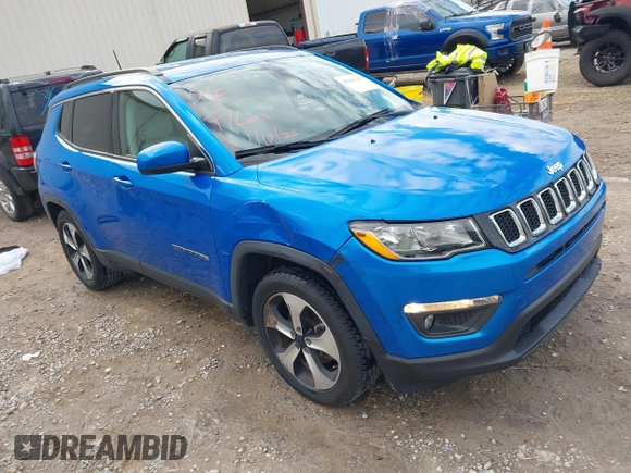 2017 Jeep Compass Latitude z VIN 3C4NJCBB4HT668787, wystawiony jako IAAI lot #41341341 z przebiegiem 86 026 mil mil oraz . Historia ofert i sprzedaży dostępna na DreamBid. Obrazek 1.